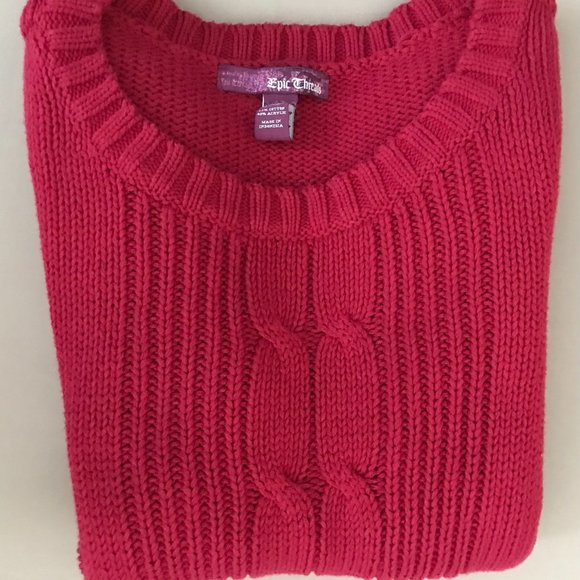 NWOT Epic Threads Pullover Knit Sweater, Girls Size L, Red - Picture 2 of 5